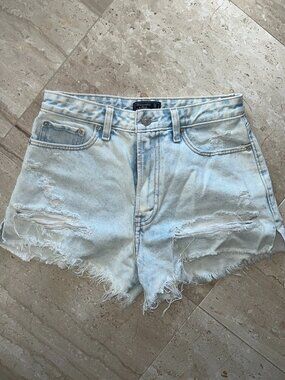 Abercrombie Light Wash High Rise Shorts